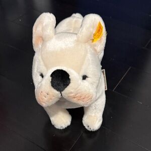 Steiff White Plush French Bulldog AKC!